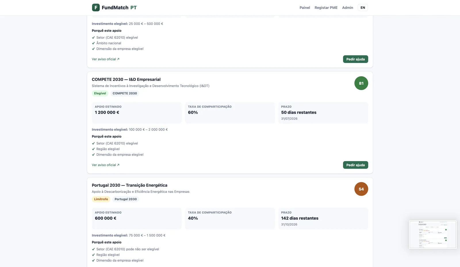 FUNDMATCH PT screenshot 3