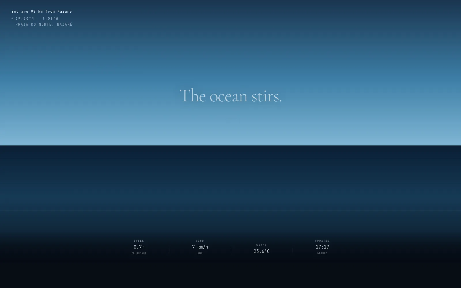 NAZARÉ WAVE ORACLE screenshot